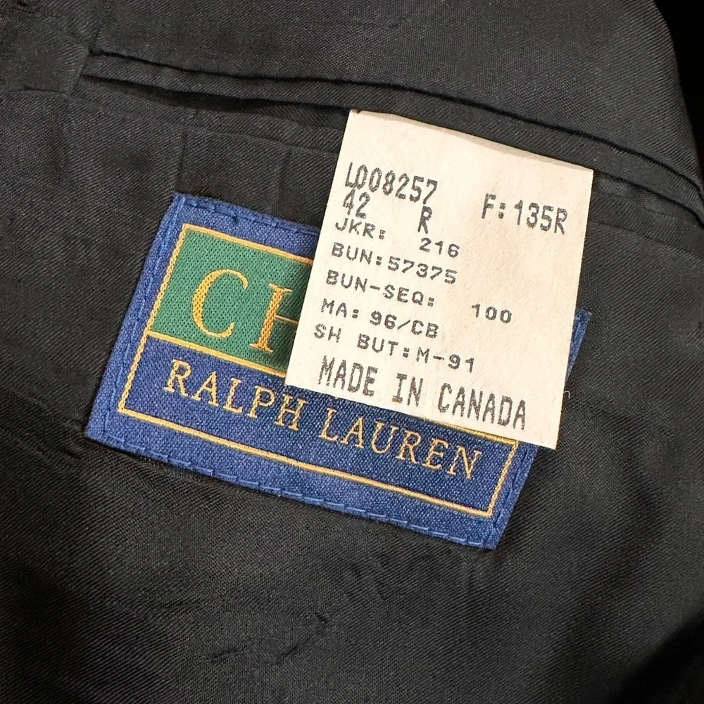 CHAPS Ralph Lauren Pure Wool Blazer Charcoal Grey Classic Tailored Canada 42R